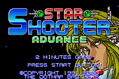 Super Star Shooter Advance Title Screen